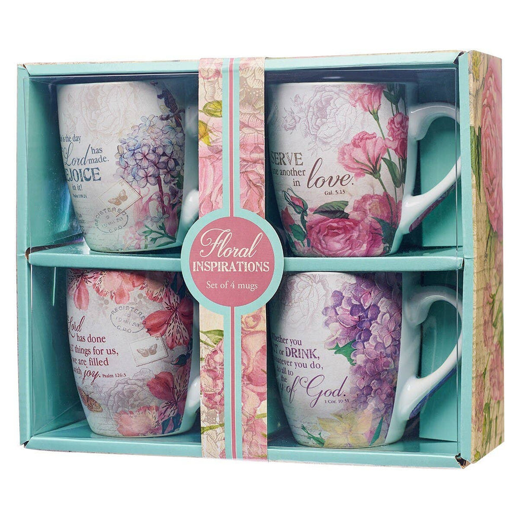 Mug Set 4pc Floral Inspirations