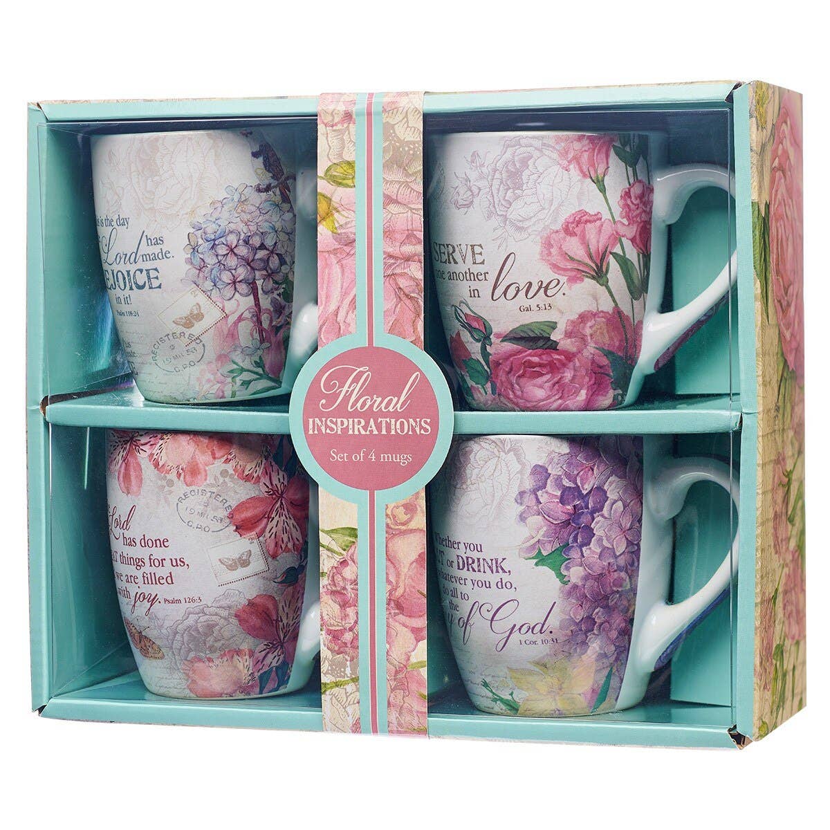 Mug Set 4pc Floral Inspirations