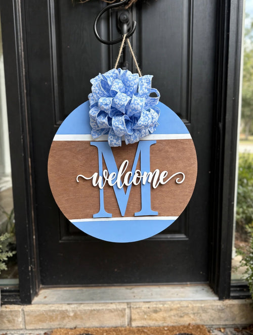 15" Personalized Welcome Door Hanger