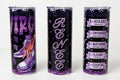 Keepsake lane personalized purple and black stainless steel zodiac tumbler with floral, star, and sneaker graphics.