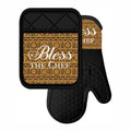 Bless The Chef Kitchen Oven Mitt And Pot Holder Set